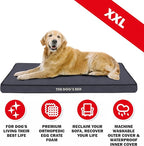 The Dog’s Bed Orthopedic Dog Bed, XXL Grey with Black Trim, Waterproof, Supportive Dog Bed with Washable Replaceable Covers