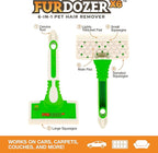 FurDozer Pet Hair Remover & Auto Detailing Tools - Cat & Dog Hair Remover for Carpets, Car Interiors, Couches, Bedding, & Pet Furniture (Green, (3 Pack) - X6, X3 PRO, X3 MINI)