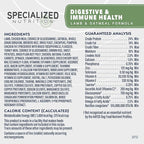 Natural Balance Specialized Nutrition Dry Dog Food with Lamb and Oatmeal for Dogs, Digestive & Immune Health Food, Natural Ingredients with Added Vitamins & Minerals - 22 lbs