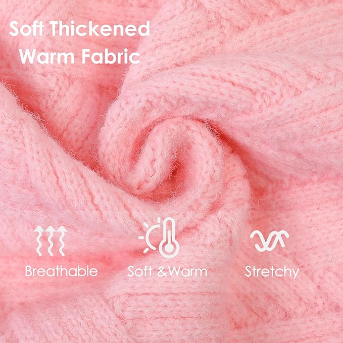 AOFITEE Small Dog Sweater, XS Sweaters for Dogs, Warm Dog Christmas Sweater, Dogs Winter Sweaters for Puppy, Turtleneck Thick Puppy Sweatshirt Female Male for Yorkie, Chihuahua (Pink, XSmall)