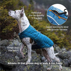Kurgo Loft Dog Jacket - Reversible Cozy Coat for Outdoor Adventures - Water Resistant - Athletic Fit - Machine Washable Fabric - Reflective Dog Gear - X-Large - Lava Lamp