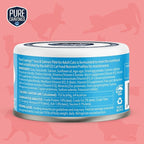 Pure Cravings Tuna and Salmon Pate, Canned Wet Cat Food, 100% Mercury-Tested, Moist Can Fish, Grain-Free Protein, Non-GMO, 12 Pack