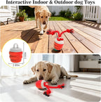 FUGODIWISmart Interactive Dog Toy Ball – Rechargeable Rolling Ball with Squeaky Sound, Automatic Play for Training & Boredom Relief, Fits Small, Medium & Large Dogs(Red)