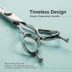 7” Dog Grooming Scissors with Sawtooth Blade ｜ VG10 Japanese Steel Professional Pet Grooming Shears for Cats & Dogs ｜ Precise Trimming ｜ Lightweight, Ergonomic, Handcrafted Design ｜ K9 Shears