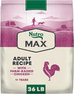 Nutro Max Adult Dry Dog Food with Farm-Raised Chicken, 36 lb Bag