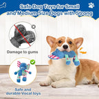 Dog Squeak Toys for Small & Medium Breeds, Puppy Teething Interactive Chewing Plush Toy to Keep Them Busy, Best Birthday, Christmas, Halloween, Easter Gift, Elephant