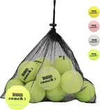 Teloon Pressure Training Tennis Balls-12 or 18 Count-Mesh Carry Bag，4 Colors Available，Pressureless Training Exercise Tennis Balls for Beginners.
