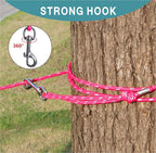 Reflective Cat Leash -30FT Cat Cable Out Escape Proof Walking Yard Long Durable Safe Leash Traning Play Outdoor for Puppies/Kittens/Small Animals(Hotpink)