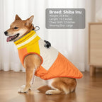 Dog Coats for Large Dogs, Reflective Dog Winter Coat Waterproof Windproof Clothes, Warm Cold Weather Dogs Jacket with Harness Built in Turtleneck Snowsuit, Orange XXX-Large