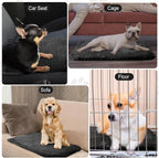 4 Pcs Self Heating Cat Pad Self Warming Cat Bed Dog Heating Pad Washable Thermal Pet Mat for Indoor Outdoor Pet 16 x 20 Inch Removable Non Slip(Black)