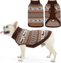 SCENEREAL Turtleneck Dog Sweater for Small Medium Large Dogs Girls Boys, Knit Pet Pullover Puppy Clothes Cold Weather Coats, Holiday Outfits Sweatshirt for Christmas, Khaki M