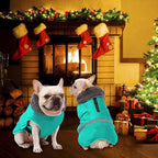 Dogcheer Warm Dog Coat, Waterproof Dog Jacket Christmas Puppy Winter Coat with Buckle, Reflective Adjustable Pet Snow Jacket Turtleneck Fleece Sweater for Small Medium Large Dogs - Pine Green, L