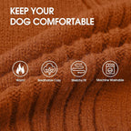 IECOii Dachshund Sweater,Turtleneck Dog Sweater for Small Medium Dogs Girl Boy,Stretchy & Breathable,Warm Knitted Pullover Coat,High Neck Knitwear for Cold Weather Indoor & Outdoor Wear (Caramel, M)