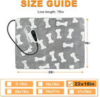 Bestio Pet Heating Pad 22x 18 in Waterproof Heated Cat Bed Adjustable Thermostat Normally ON Function Metal Protective Tubing with a Plush Cotton Cover - Gray