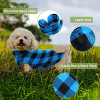 KAMA BRIDAL Spring Autumn Winter Coat Pullover Fleece Vest for Cats Small and Medium Dogs Thin Sweater Blue & Black Plaid (Blue, XXS)