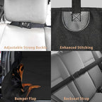 F-color SUV Cargo Liner for Dogs - Waterproof Pet Cargo Liner, Comfort Dog Cargo Cover with Bumper Flap Protector, Scrachproof Large Size Universal Fit SUVs Sedans Trunks Vans, Black
