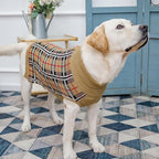 PUPTECK Dog Sweaters for Large Medium Small Dogs - Fall Classic Plaid Style Puppy Holiday Winter Coat Clothes Warm