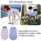 Lelepet Reversible Dog Coat Waterproof Dog Jacket Windproof Puffer Vest for Winter Warm Lightweight Coats for Large Dogs Adjustbale Hook & Loop Pet Apparel with Leash Hole, Golden Retriever, 3XL