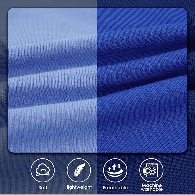 2 Pack Large Dog T-Shirts 3XL - Breathable Durable Cotton Shirt, Shedding Control Protect Skin Dogs Clothes for Husky, Labrador, Summer Hot Day Sleep, Walk, Sea, Park Play, Camping, Blue