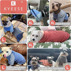 KYEESE 3Pack Dog Sweater Lightweight Dog Sweaters for Small Dogs Male Comfy Dogs Sweatshirt Pet Fleece Sweater with Sleeves Soft Cat Clothes Stretchy Cat Sweaters Pullover Pet Coat for Cold Weather