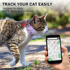 Airtag Cat Collar Breakaway, Reflective Kitten Collar with Bell and Apple Air Tag Holder, GPS Cute Cat Collar, Glow in The Dark Pet Collars for Boy Girl Cats, Kittens, Puppies, Purple