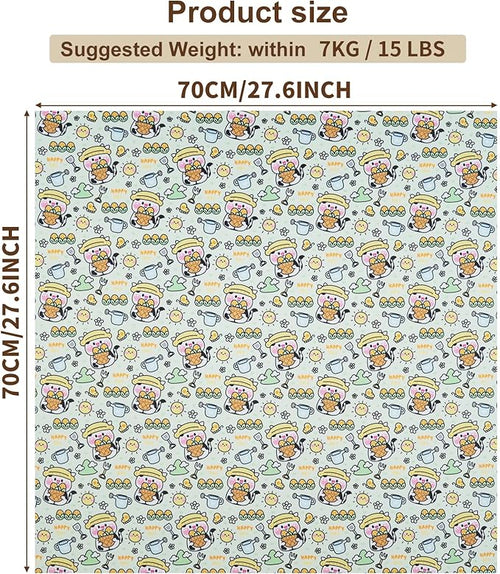 27.6" Large Cat Grooming Wrap – Anti-Escape Cat Wrap for Cutting Nails, Brushing & Medication – Soft, Comfortable, Reusable, Self-Adhering, Holds Cats Up to 15lbs (Cow Corn)