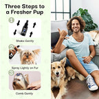 605Products Premium Dog Cologne & Odor Eliminator - Long Lasting Puppy Perfume, Deodorant & Grooming Spray with Essential Oils, (2oz) Blue Ribbon