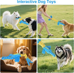 Dog Toys Cute Crocodile Squeaky Plush Pet Toy for Small to Large Breeds Interactive Chew Toy with Whistle & Crinkle Paper Tough Pet Toys for Aggressive Chewers and Puppies & Dog Lovers