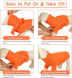 Queenmore Small Dog Pullover Sweater, Cold Weather Cable Knitwear, Classic Turtleneck Thick Warm Clothes for Chihuahua, Bulldog, Dachshund, Pug (Orange, Small)
