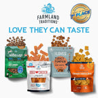 Farmland Traditions Dogs Love Beef Jerky Dog Treats with Only 3 Ingredients and No Fillers, 2.5 Pound Bag