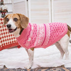 SCENEREAL XL Dog Sweaters Male and Female, Soft, Warm Turtleneck Extra Large Dog Sweater, Knitted Ugly Dog Christmas Outfits, Argyle Winter Clothes for Walking Outdoor