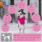 Dogcheer Dog Coat with Harness, Waterproof Warm Dog Winter Jacket with Pockets, Reflective Pet Fleece Jacket Turtleneck Snowsuit for Small Medium Large Dogs - Pink, XL
