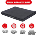 The Dog’s Bed Orthopedic Dog Bed, Large Grey Plush, Waterproof, Supportive Dog Bed with Washable Replaceable Covers