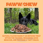PAWW CHEW Beef Lung Dog Treats, 100% Natural, Single Ingredient, (1 Pound) Made in The USA, Dried & Dehydrated, High Protein, High Value Dog Training Treats, Grain Free, Low-Odor Free for All Breeds