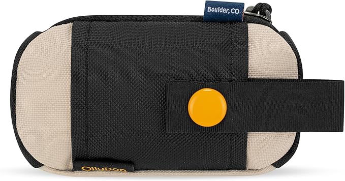 OllyDog Scoop Pick Up | Dog Poop Bag Holder | Lightweight & Water-Resistant Dispenser | Leash Attachment for Hands-Free Carry | Fits Standard Waste Bag Rolls (Con Leche)