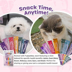 Choolip Squeeze Vita Stick Lickable Cat & Dog Treats – 14 Sticks (2×7 Value Bundle) Variety Pack, Creamy Grain-Free Puree with Multivitamins, Vet-Formulated for All Life Stages & Total Wellness