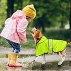 Dog Raincoat - Waterproof Reflective Dog Rain Jacket, Adjustable Hooded Doggy Rain Coats with Leash Hole, Lightweight Pet Slicker Poncho (XX-Large, Green)