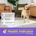 PETSWORLD Health Monitoring Dog Pee Pads – 37x54 Inch, 50 Count 3XL Color-Changing Potty Pads | Detects Health Issues | Leak-Proof, Ultra Absorbent, Odor Control