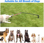 Tether Outdoor Dog Toy,Interactive Exercise Game in Yard Park Tug of War for Large Medium Small Dog Puppy with 2 Rope Toy and Bell Pull Chase and Solo Play
