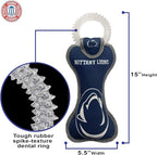 Pets First NCAA Penn State Nittany Lions Dental Dog TUG Toy with Squeaker. Tough PET Toy for Healthy Fun, Teething & Cleaning Pets Teeth & Gum