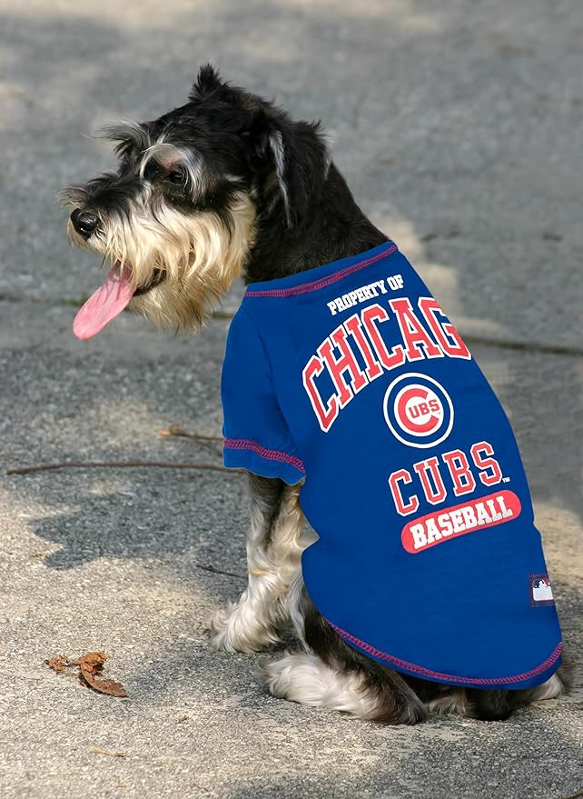 MLB Tee Shirt for Dogs & Cats - Chicago Cubs Dog T-Shirt, X-Small
