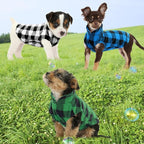 Kama Bridal 3 Pack Dog Coat - Spring, Autumn, Winter - Fleece Vest for Cats & Small/Medium Dogs - Blue, Green, Black Plaid (XS)