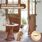 Dog Doorbells for Potty Training, Poly Urethane Puppy Door Bells, Hand-woven Dog Bells for Dog Training, Extra Loud Bells for Door Knob, Ring to Go Outside Doggie Pet Supplies. (Black twist)