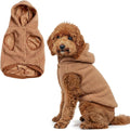 Spark Paws Teddy Dog Sweater, Sherpa Vest with Warm Fleece Lining, Winter Coat Suitable for Small Medium Large XL XXL Breeds - Brown - 2XL