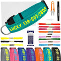 Personalized Embroidered Dog Collar - Custom Hand-Stitched Name & Number, Reflective Adjustable Pet Collar for Small/Medium/Large Dogs & Cats, Durable Nylon with Steel D-Ring (Sky Blue, Small)