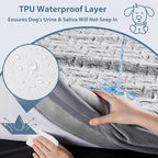 WNPETHOME XL Extra Large Dog Bed, Washable Dog Couch with Removable Waterproof Cover, Orthopedic Large Pet Sofa Bed with Bolster Sides for Sleeping