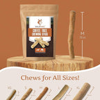 Wildfang® Coffee Wood Dog Chew, Medium - Tough Chew Toys for Aggressive Chewers, Dog Teething Toys for Puppies, Training for Chewing Muscles, Coffee Tree Sticks for Medium Dogs (33-55 lbs), Pack of 3