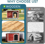 Petsfit 40.8 X 26 X 27.6 Inches Wooden Dog Houses, Dog House Outdoor
