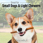 ValueBull Bully Sticks for Small Dogs, Thin 6 Inch, 50 Count - All Natural, Grass Fed, Single Ingredient, Long Lasting Dog Treats