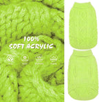 BINGPET Thermal Knitted Dog Sweater for Small Medium Large Dogs,Winter Dog Cat Coat Warm Sweartershirts Outfits,Classic Cable Knit Turtleneck Pullover Dog Jumper Coat Warm Sweartershirts